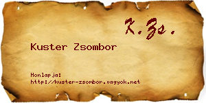 Kuster Zsombor névjegykártya